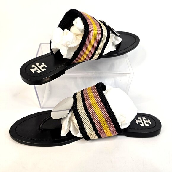 Tory Burch Zoey Tan Leather Ballet Sandals Women's Size 8M - Picture 2 of 8